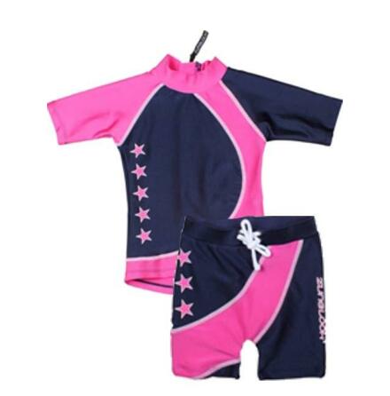 Zunblock Sun Top SS + Shorts Navy/Sugar pink